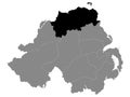 Location Map of Causeway Coast and Glens Local Government District