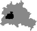 Location map of Charlottenburg-Wilmersdorf borough bezirk