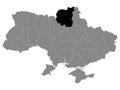 Location Map of Chernihiv Region Oblast