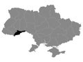 Location Map of Chernivtsi Region Oblast