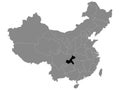 Location Map of Chongqing Municipality
