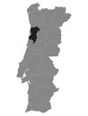 Location Map of District Aveiro