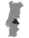 Location Map of District Portalegre