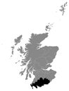 Location Map of Dumfries and Galloway Council Area