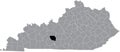 Location map of the Edmonson County of Kentucky, USA Royalty Free Stock Photo