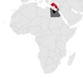 Location Map Egypt on map Africa. 3d Arab Republic of Egypt flag map marker location pin. High quality map Egypt.