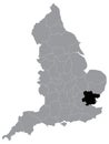 Location Map of Essex Ceremonial County Lieutenancy Area