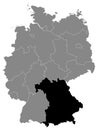 Location Map of Freistaat Bayern