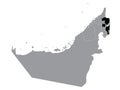 Location Map of Fujairah Emirate