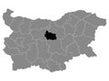 Location Map of Gabrovo Province