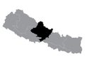 Location Map of Gandaki Pradesh Province