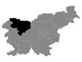 Location Map of Gorenjska Statistical Region