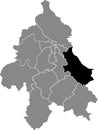 Location map of the Grocka municipality of Belgrade, Serbia Royalty Free Stock Photo