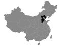 Location Map of Hebei Province