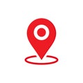 Location map icon, gps pointer mark. Vector EPS 10 Royalty Free Stock Photo