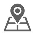 Location map icon. Gray color Royalty Free Stock Photo
