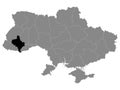 Location Map of Ivano-Frankivsk Region Oblast