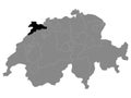 Location Map of Jura Canton