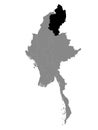 Location Map of Kachin State