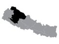 Location Map of Karnali Pradesh Province