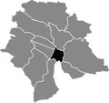 Location map of the Kreis 1 Altstadt District of Zurich, Switzerland