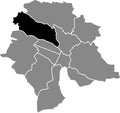 Location map of the Kreis 10 District of Zurich, Switzerland