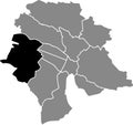 Location map of the Kreis 9 District of Zurich, Switzerland