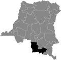 Location map of the Lualaba province of DR Congo