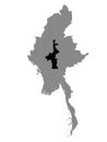 Location Map of Mandalay Region