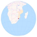 Location Map of Maputo Int. Airport (Maputo, Mozambique). IATA-code MPM Royalty Free Stock Photo