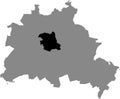 Location map of Mitte borough bezirk