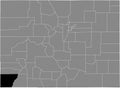 Location map of the Montezuma county of Colorado, USA