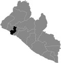 Location map of the Montserrado county of Liberia