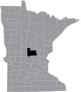 Location map of the Morrison County of Minnesota, USA