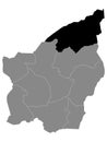 Location Map of Municipality Castello Serravalle