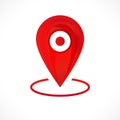 Location map navigation icon, gps pointer mark Royalty Free Stock Photo
