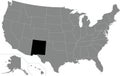 Location map of New Mexico, USA Royalty Free Stock Photo