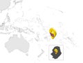 Location Map of Niue on map Oceania and Australia. Niue flag map marker location pin. High quality map  of Niue your design. Ocean Royalty Free Stock Photo