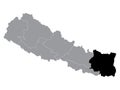 Location Map of No. 1 Province