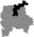 Location map of the North Nord district of Leipzig, Germany