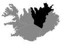 Location Map of Northeastern NorÃÂ°urland Eystra Region