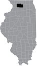 Location map of the Ogle County of Illinois, USA