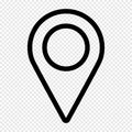 Location or map pin icon. Outline style Royalty Free Stock Photo