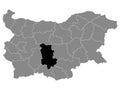 Location Map of Plovdiv Province