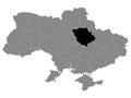 Location Map of Poltava Region Oblast
