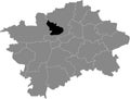 Location map of the Praha 7 municipal dictrict of Prague, Czech Republic