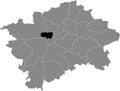 Location map of the Praha 1 municipal dictrict of Prague, Czech Republic Royalty Free Stock Photo