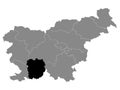 Location Map of Primorsko-notranjska Statistical Region