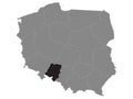 Location Map of Province Opole