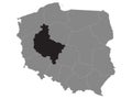 Location Map of Province Wielkopolska